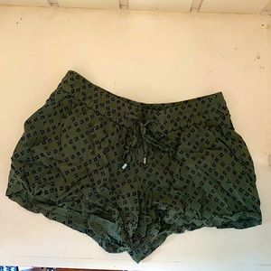 Old Navy Army Green Flowy Shorts